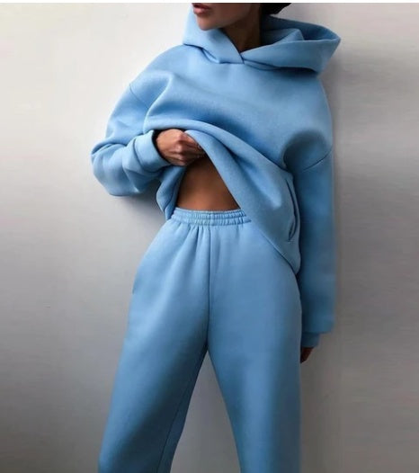 Women's Two-Piece Hooded Sweater Set