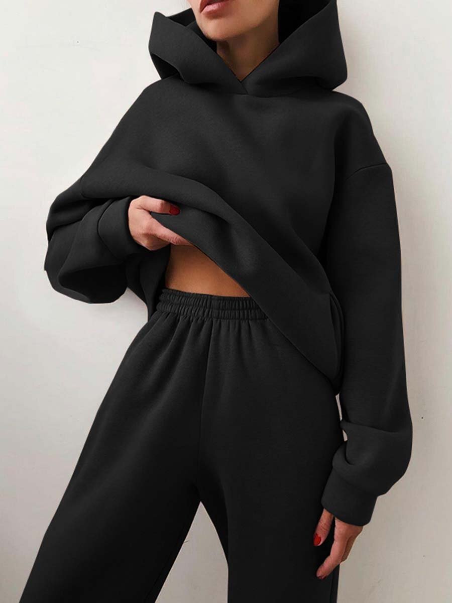 Women's Two-Piece Hooded Sweater Set