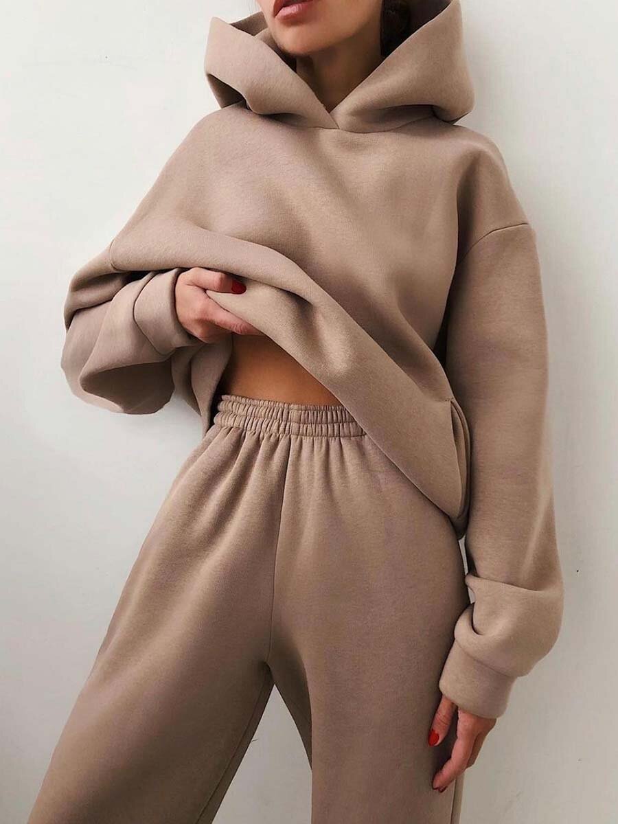 Women's Two-Piece Hooded Sweater Set