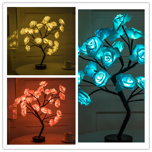 Rose Flower LED Table Lamp