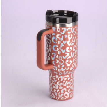 40oz Insulated Tumbler with Handle & Straw