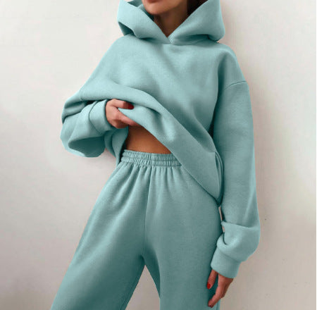 Women's Two-Piece Hooded Sweater Set