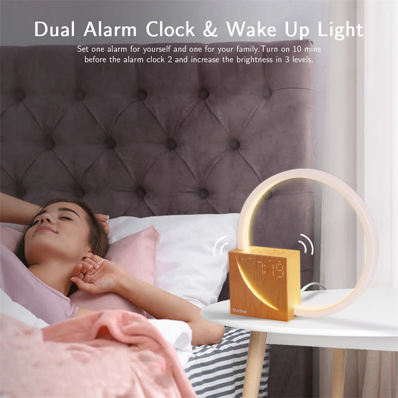 Bedside Touch Table Lamp with Natural Sounds & Alarm Clock