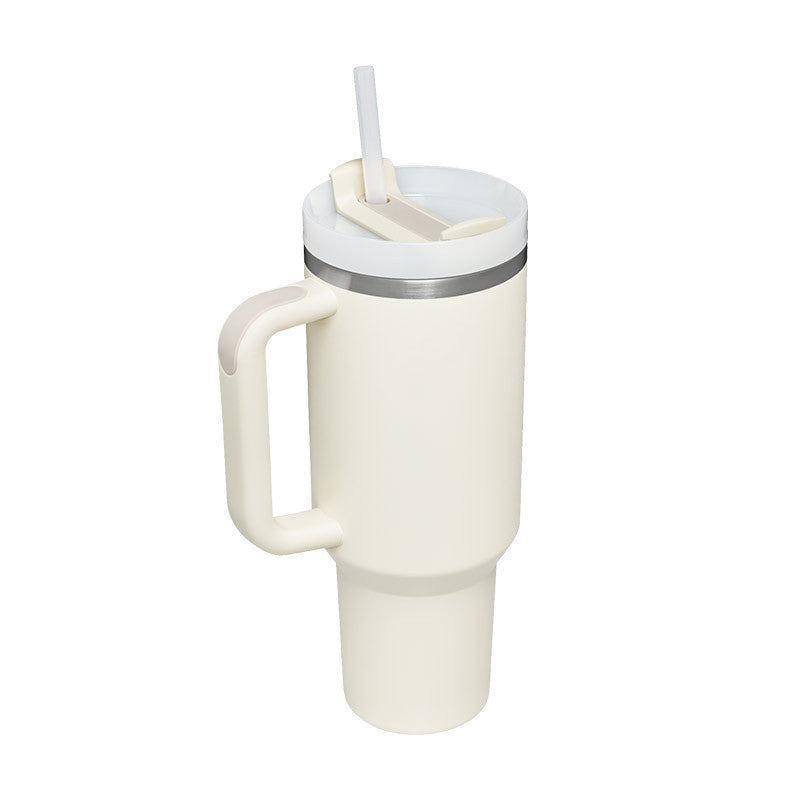 40oz Insulated Tumbler with Handle & Straw
