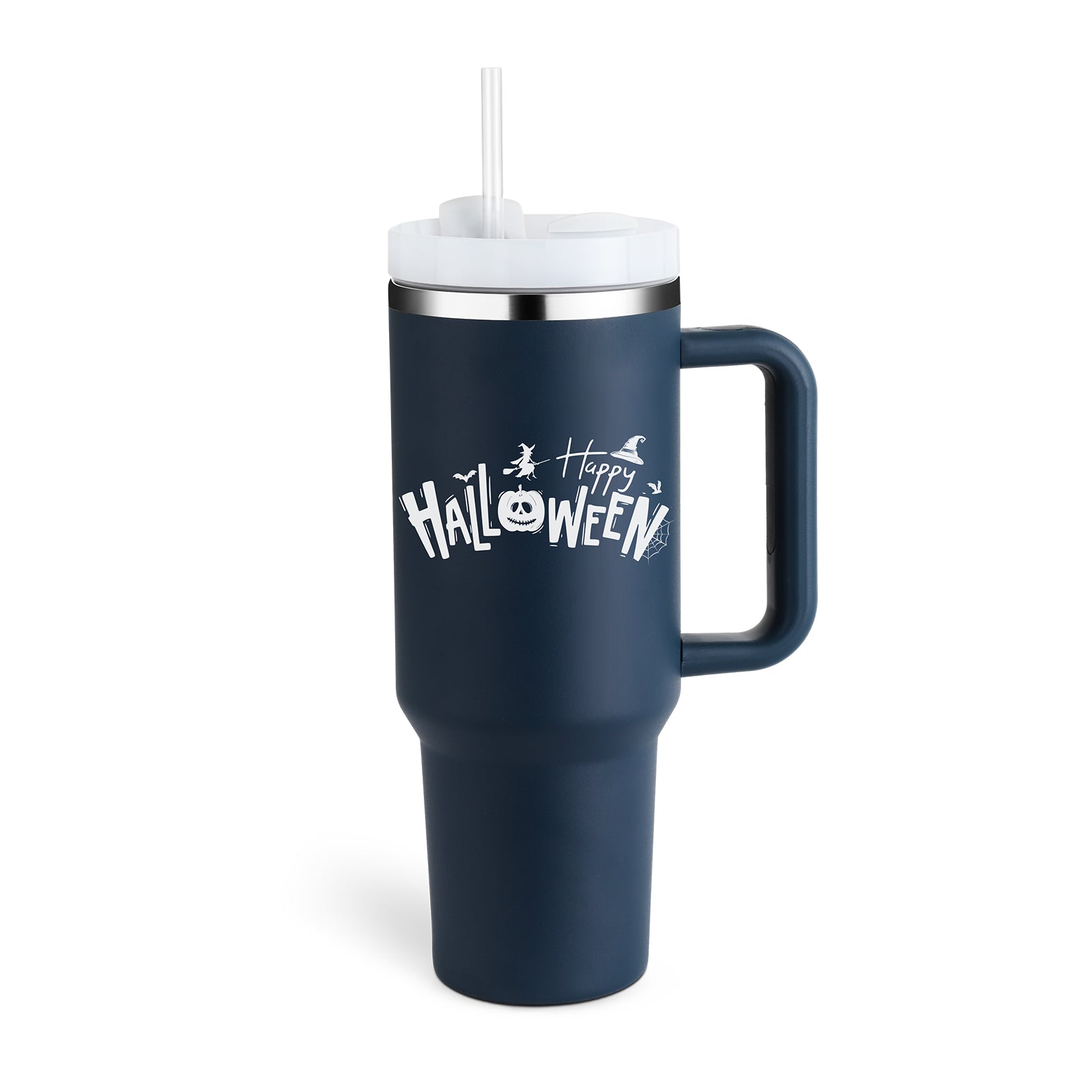 40oz Insulated Tumbler with Handle & Straw