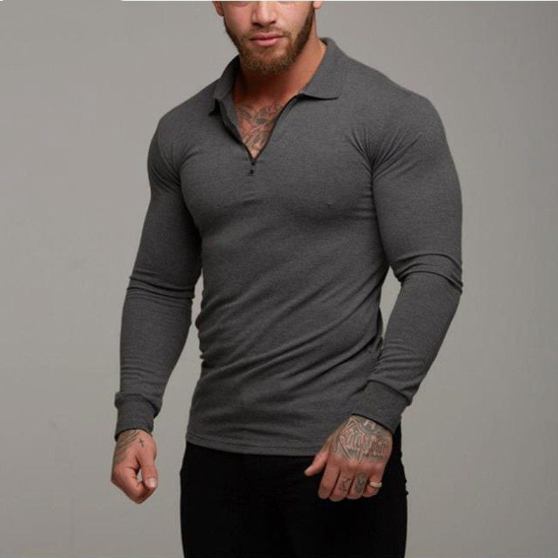 Men’s Long Sleeve Polo T-Shirt