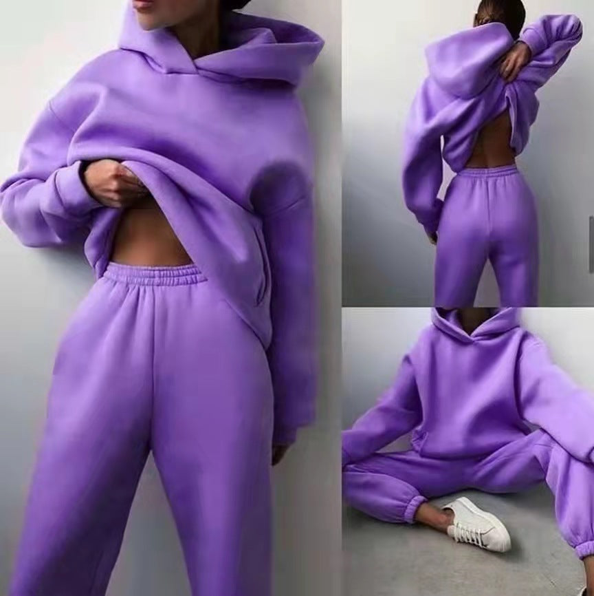 Women's Two-Piece Hooded Sweater Set