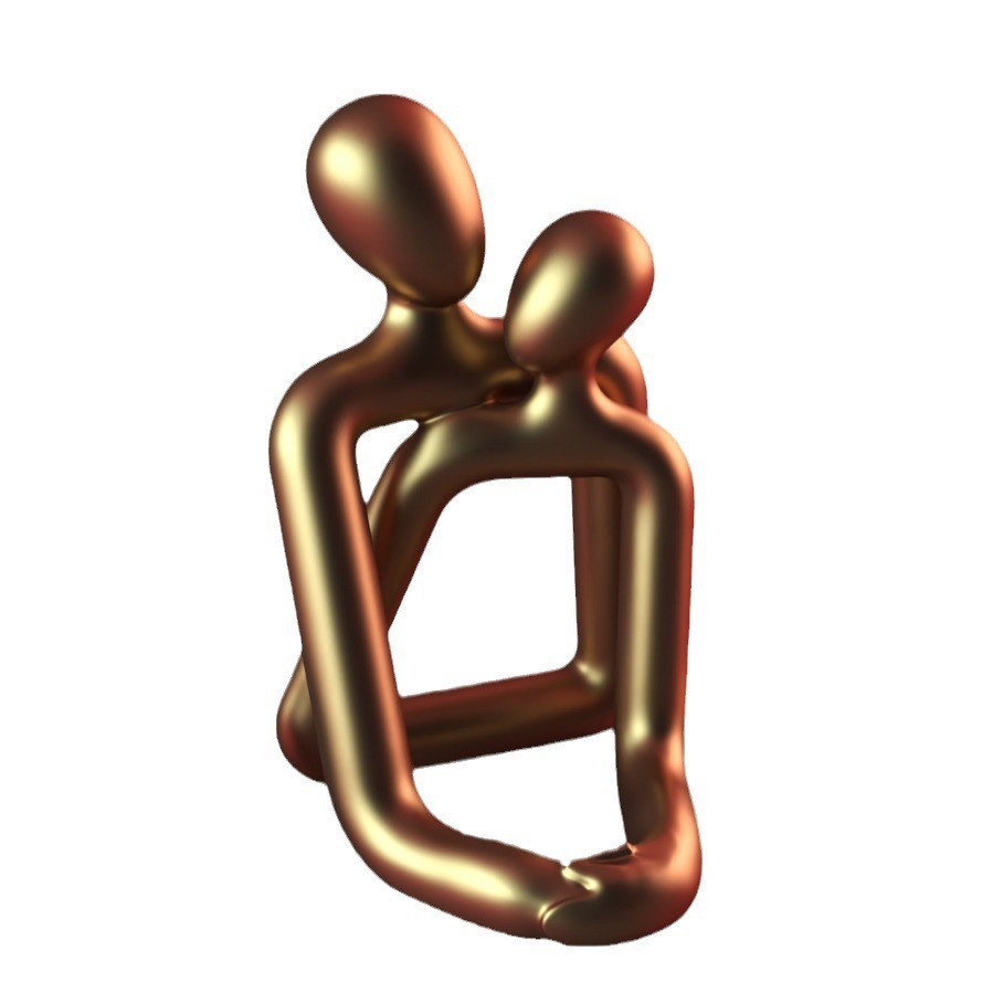 Heartwarming Couple Resin Statue