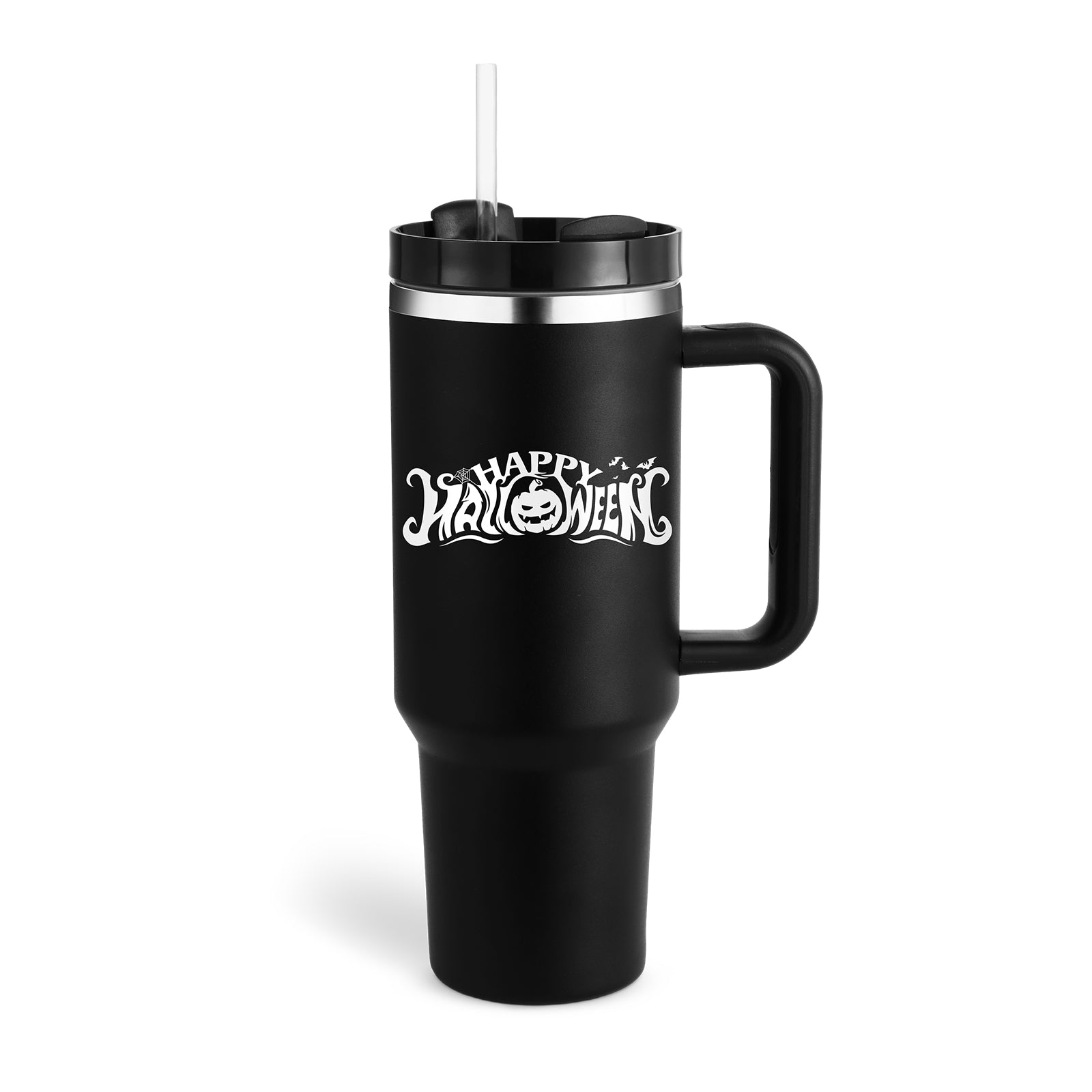 40oz Insulated Tumbler with Handle & Straw