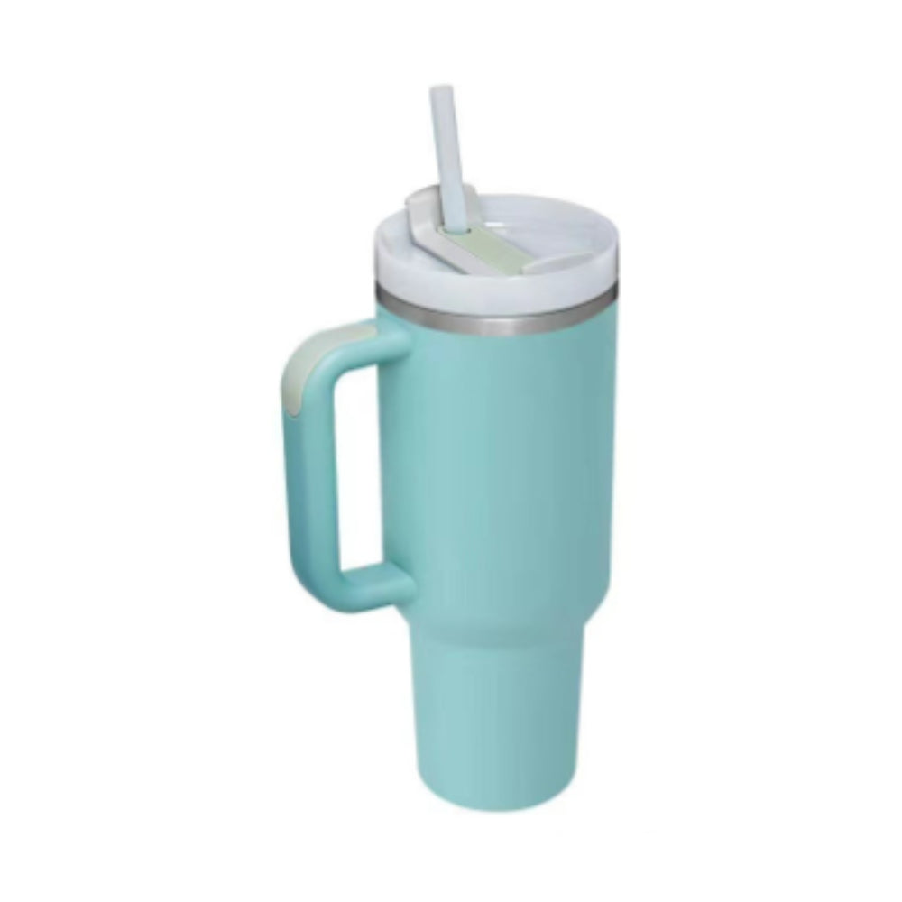 40oz Insulated Tumbler with Handle & Straw